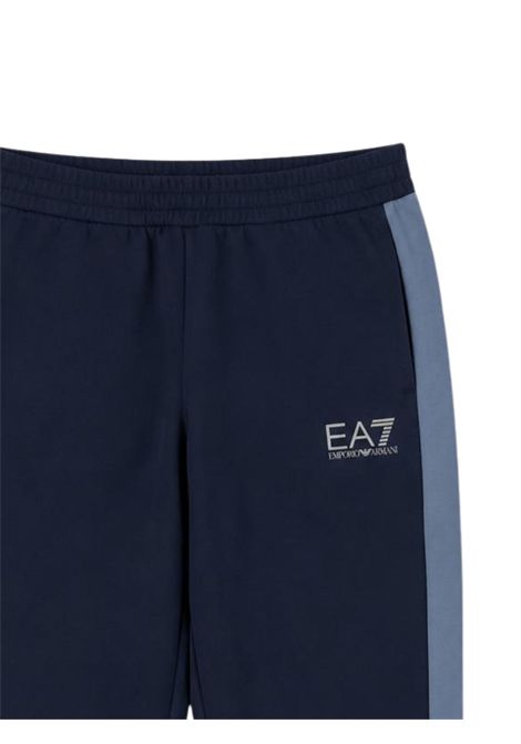 Blue cotton trousers for children EMPORIO ARMANI | 7B000395BLU